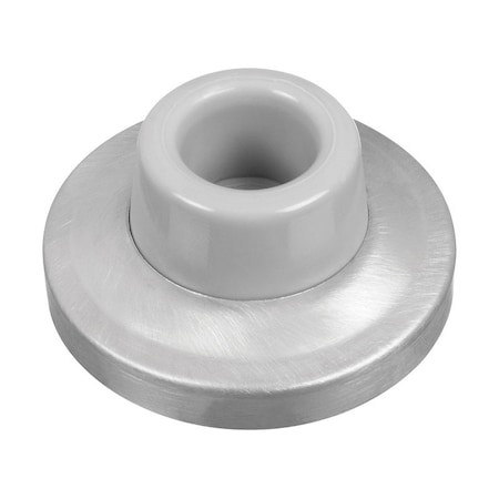 National Hardware National Hardware Solid Brass w/Rubber Bumper Chrome Silver Wall Door Stop Mounts to wall 2.34 in. N215-848